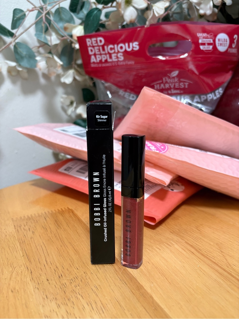 Bobbi Brown Crushed Oil-Infused Gloss in KIR SUGAR (shimmer), full Sz 0.2oz,BNIB